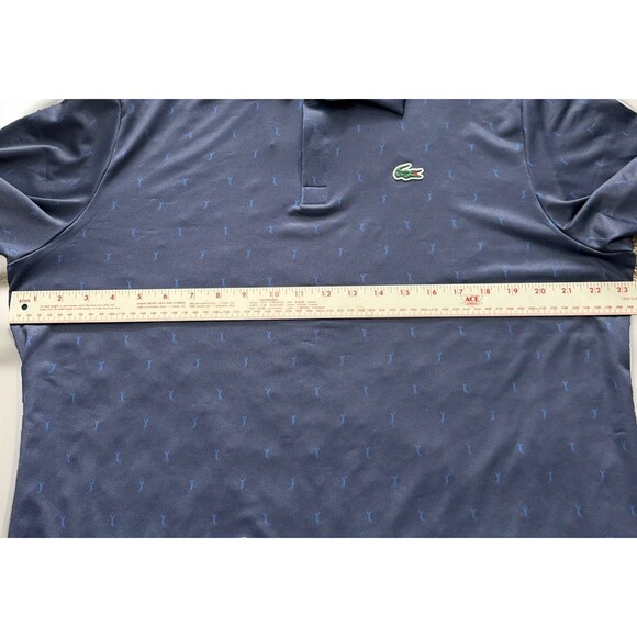 Lacoste Sport Mens 6-XL Navy Blue Regular Fit UV Protect Short Sleeve Polo Shirt - Picture 7 of 10